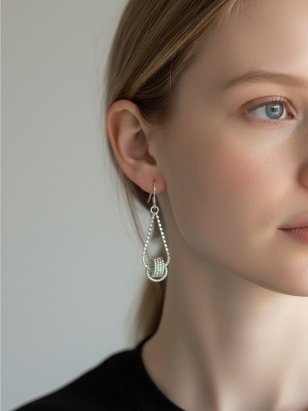 10/16 Silver Teardrop Bead Drop Earrings - Women's Jewelry